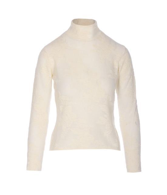 GANNI Turtleneck Knit Sweater Women’s Black K2643135 EGRET DOM