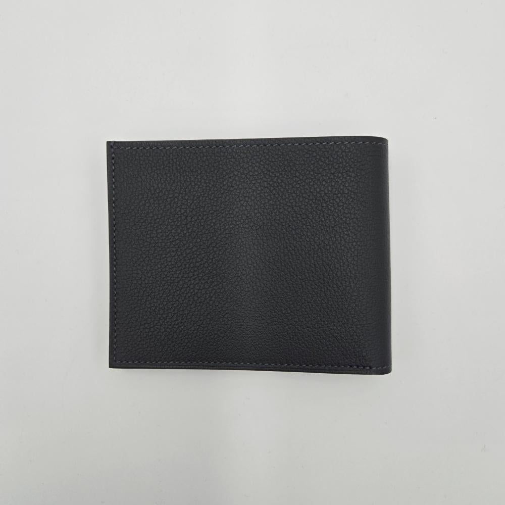 HERMES Evercolor Ardoise Citizen Twill Men’s Bifold Wallet