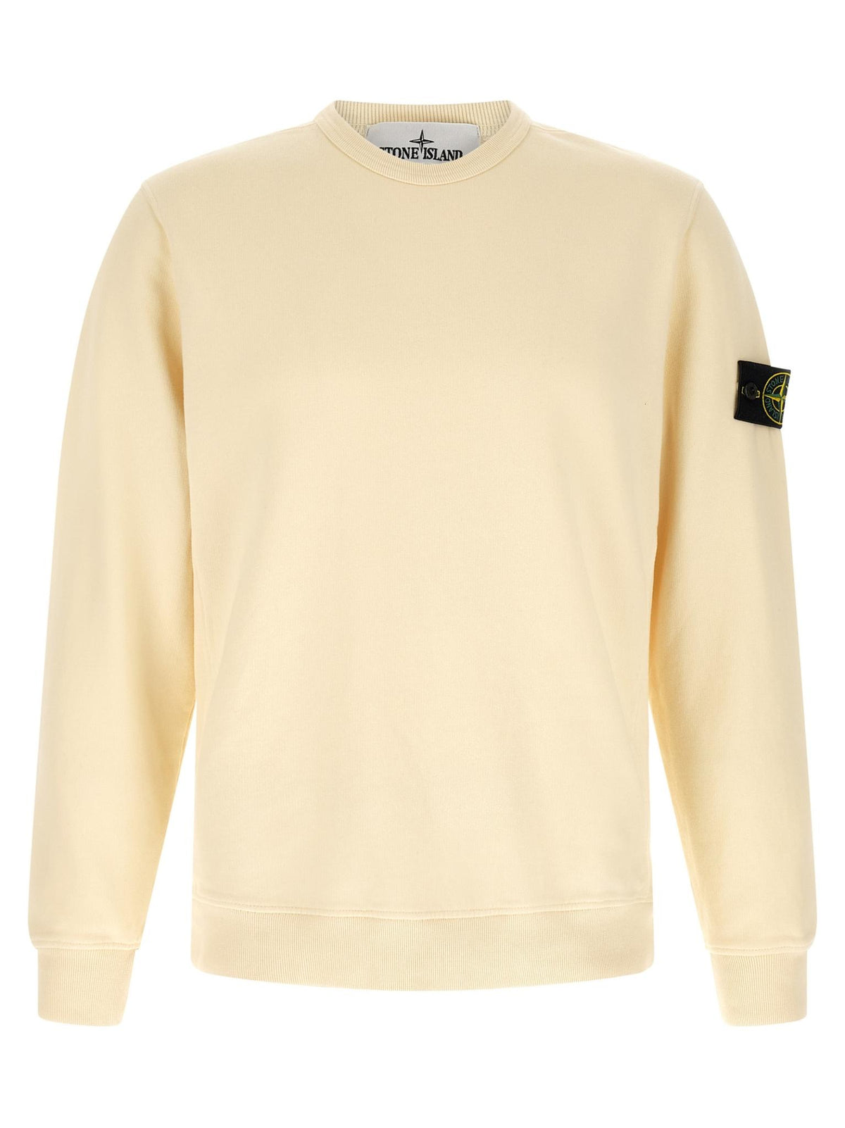 STONE ISLAND Black Cotton Logo Patch Sweatshirt