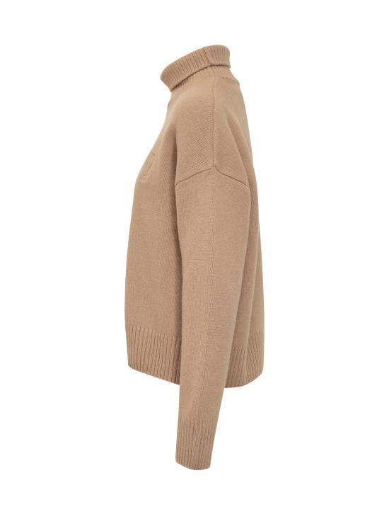 AMI Nude Turtleneck Knit Sweater for Women UKS444 KN0028
