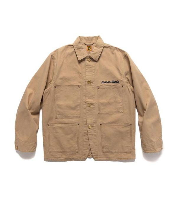 Humanmade Washed Duck Canvas Coverall Jacket for Men HM28JK013 BG