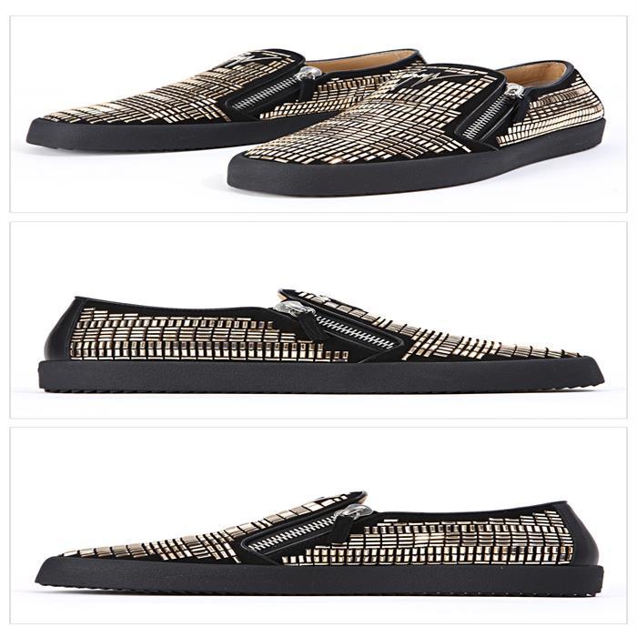 Giuseppe Zanotti Gold Tile Low-Top Sneakers RM7085 NERO