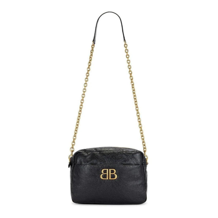 BALENCIAGA Monaco Small Camera Shoulder Bag Women Black Tote