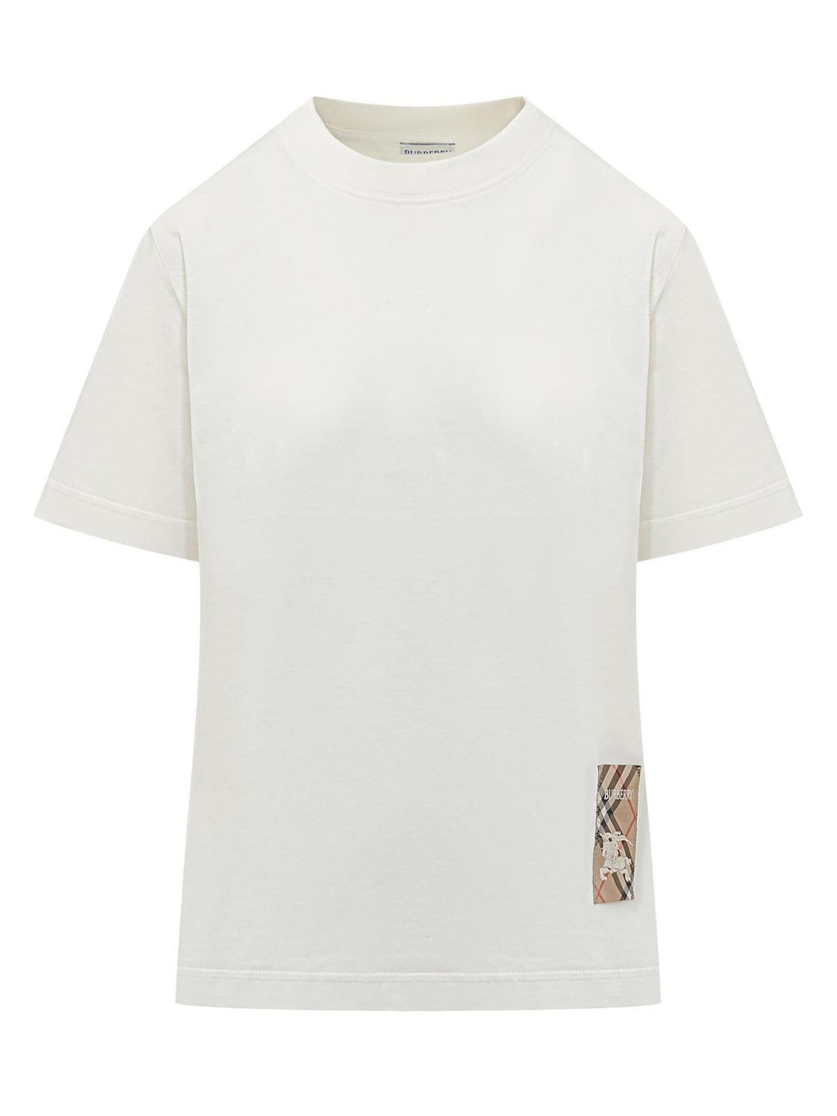BURBERRY Black Cotton Short Sleeve T-Shirt