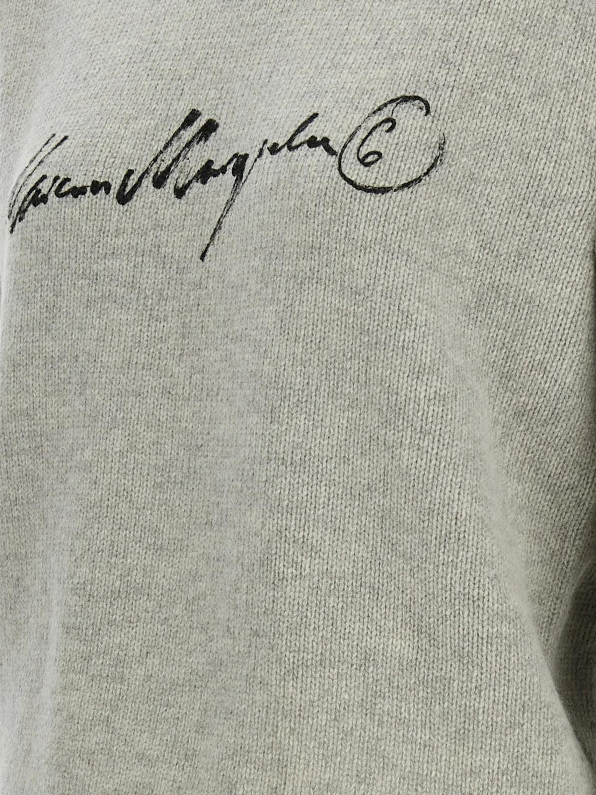 Maison Margiela Wool Blend Round Neck Knit Sweater for Women