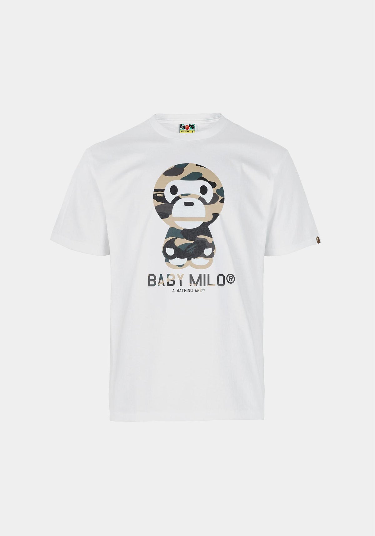 BAPE White Yellow First Camo Baby Milo T-Shirt 002TEM301006M WHITE YELLOW
