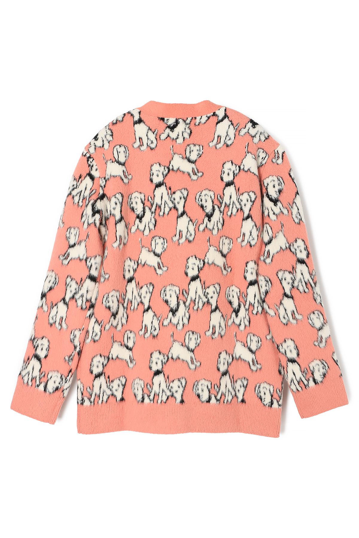 CELINE Artist Jacquard Brushed Cotton-Wool Cardigan Pink