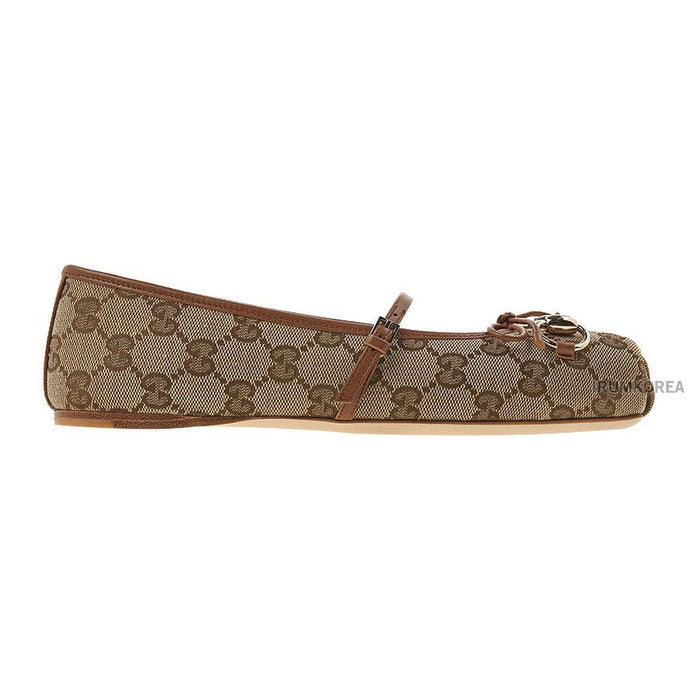 GUCCI Women’s Horsebit Leather Flat Shoes 814321 FAD6C 9745
