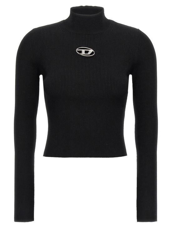 DIESEL Turtleneck Knit Sweater Women’s Fall Winter Blac A141870DLAX9XX BLACK DOM