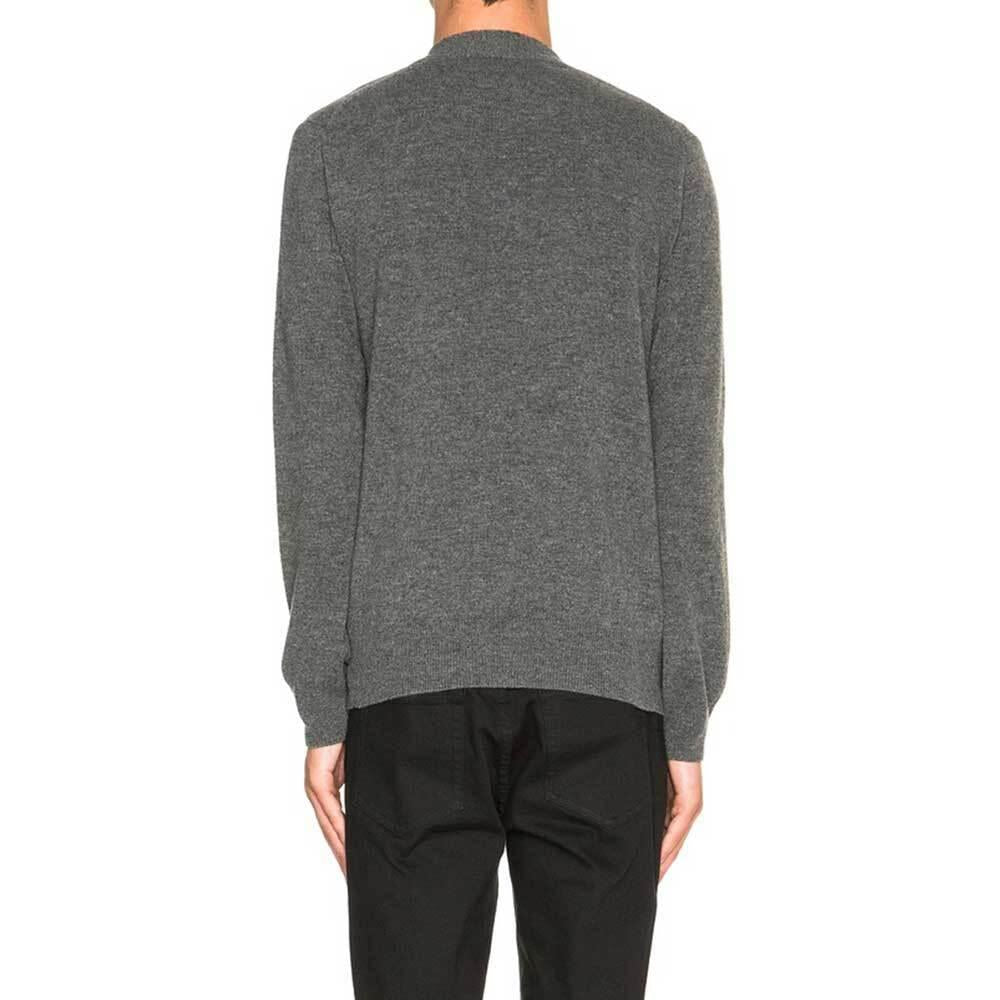 Comme des Garcons Grey Unisex Cardigan Gold Heart Knit