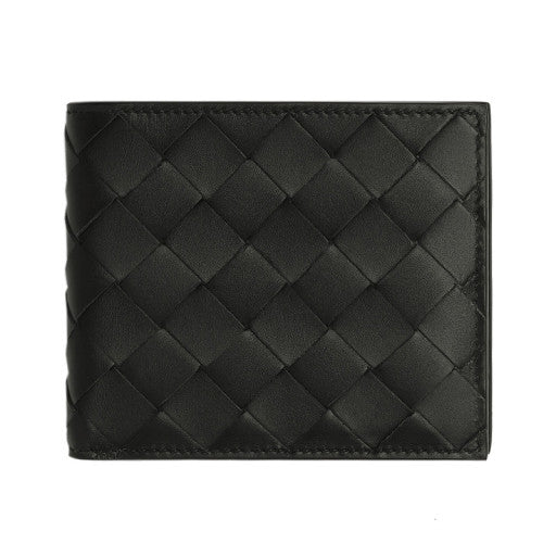 Bottega Veneta Intrecciato Leather Bifold Wallet Black