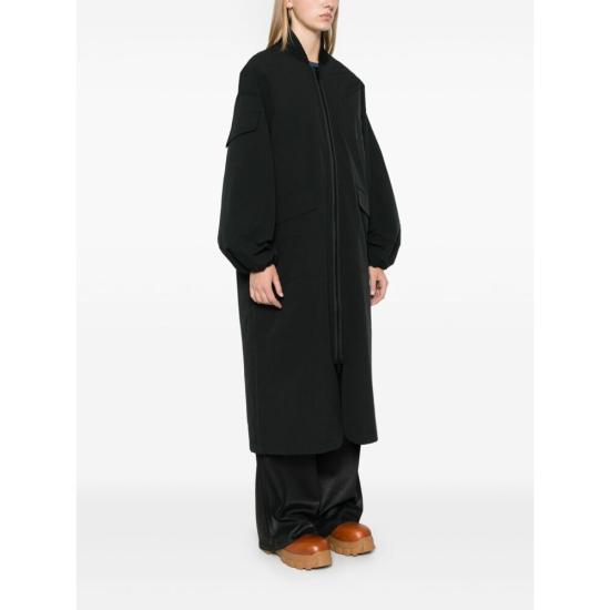 GANNI Wool Blend Overcoat for Women F9468099 Black