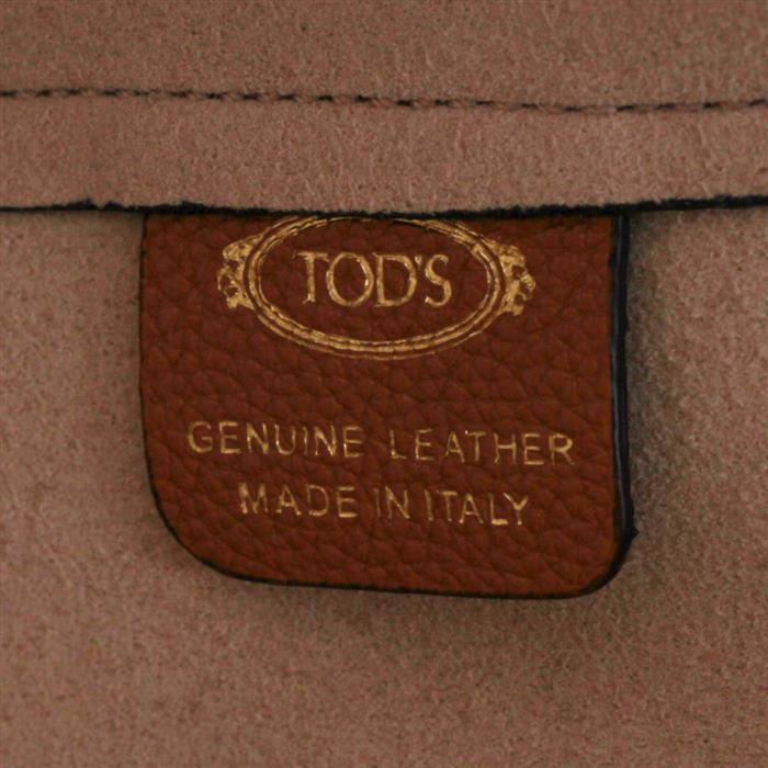 Tods Timeless Mini Shopper Tote Bag Saffiano Leather Blue