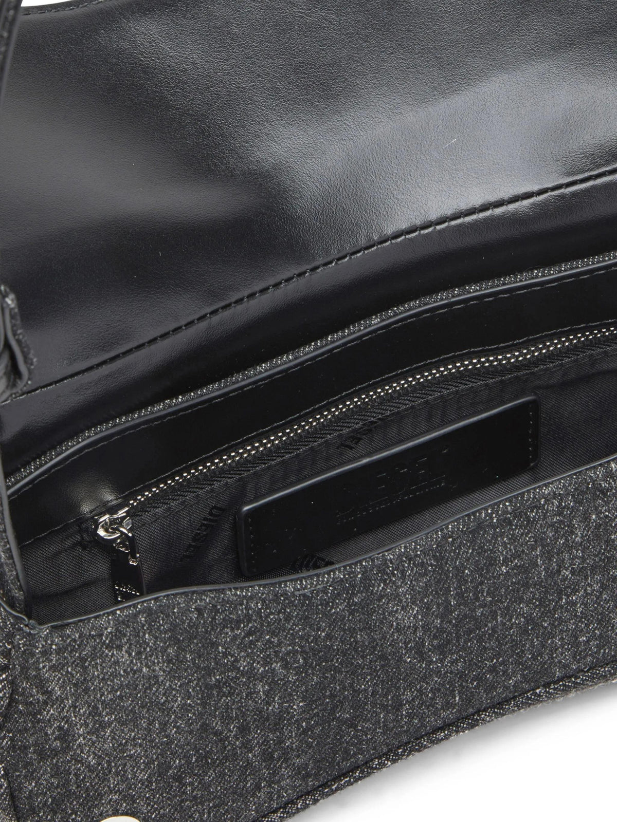 DIESEL Black Leather Shoulder Bag