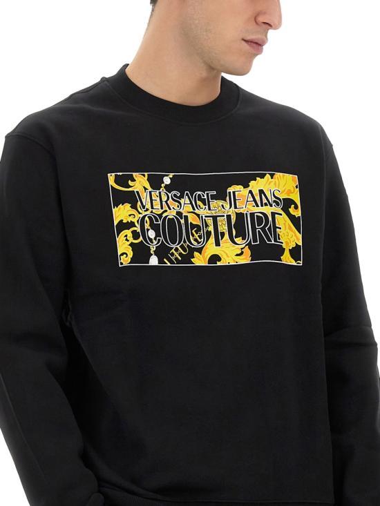 Versace Long Sleeve Sweatshirt for Men 75GAIE01CF02E899 BLACK DOM