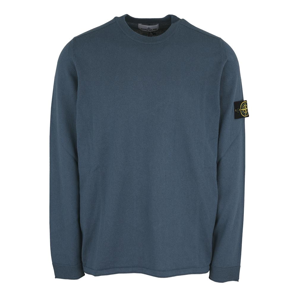 STONE ISLAND Men's Cotton Logo Patch Crewneck Sweater 1015532B9 V0024