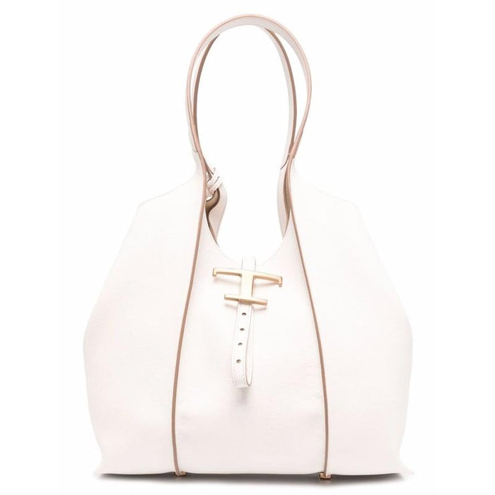 Tods T Timeless Small Shopper Bag Leather Shoulder Bag Brown