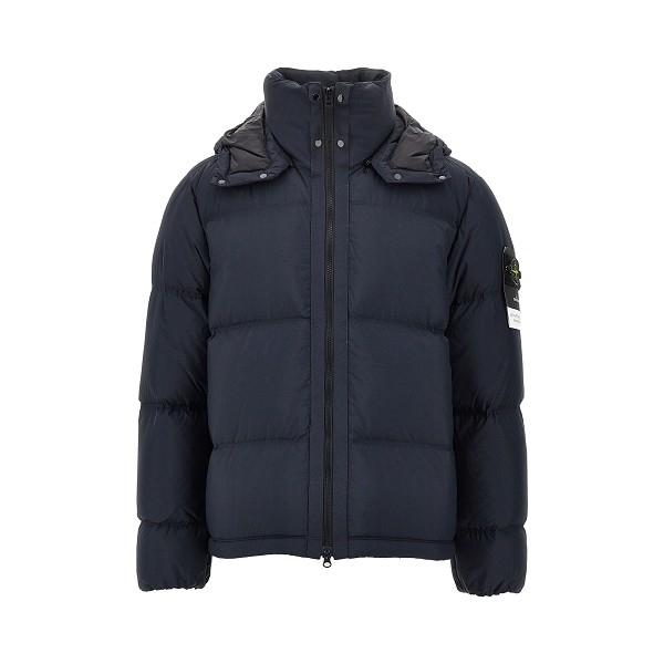 STONE ISLAND Black Down Puffer Jacket for Men