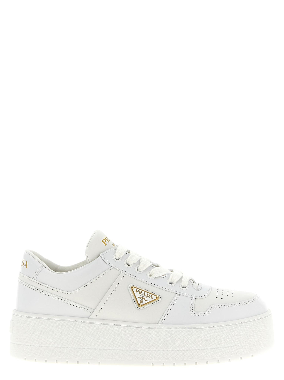 PRADA Black Leather Low Top Sneakers