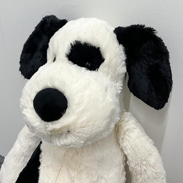 jELLYCAT Bashful Lopperty Black Cream Puppy Huge Plush Keyring