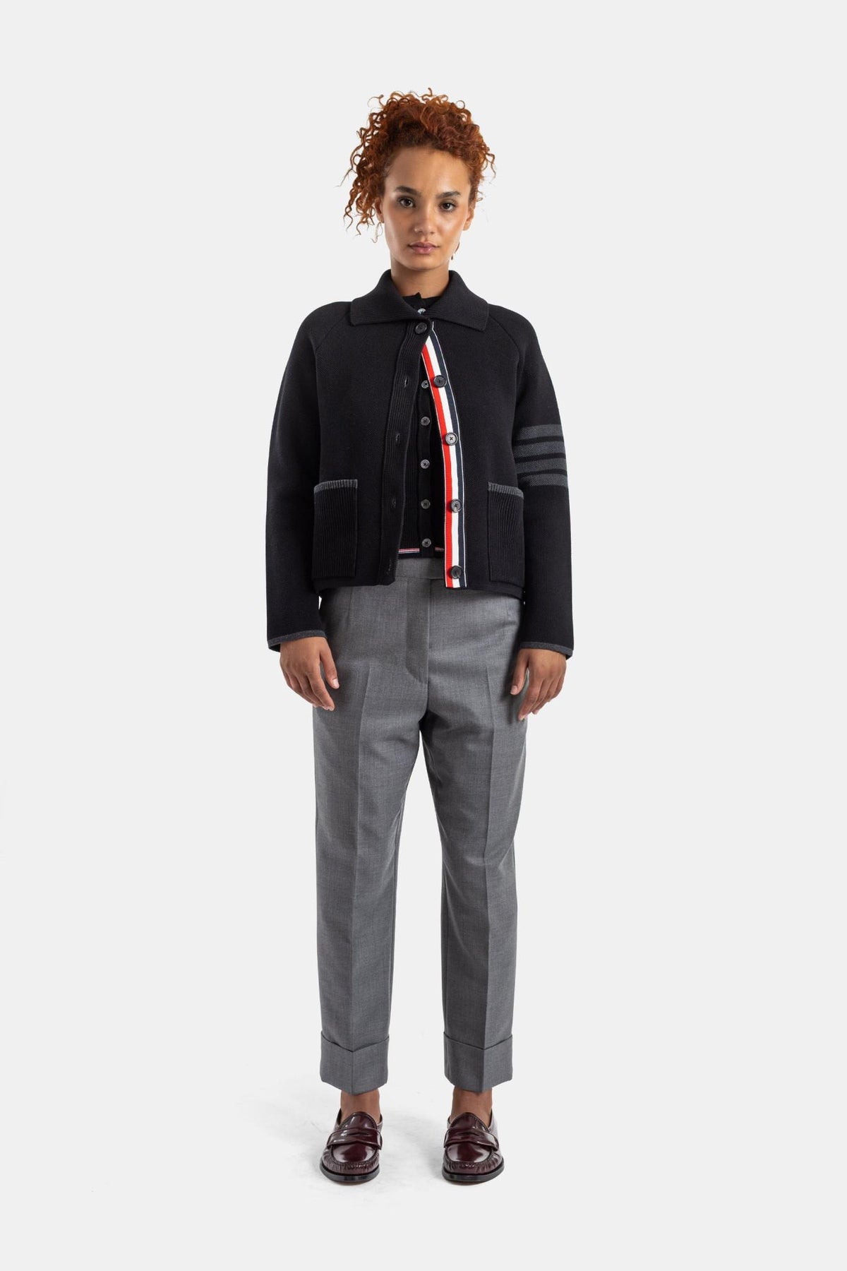 THOM BROWNE Wool Blend Tailored Jacket for Women
