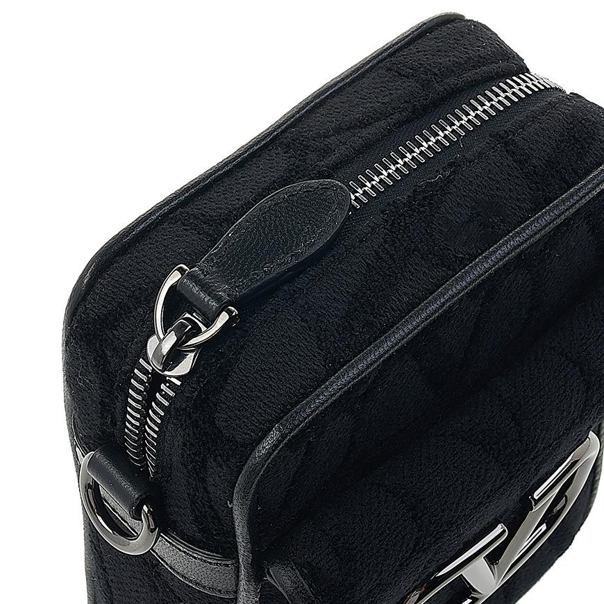 VALENTINO Iconography V Logo Crossbody Bag Black Unisex