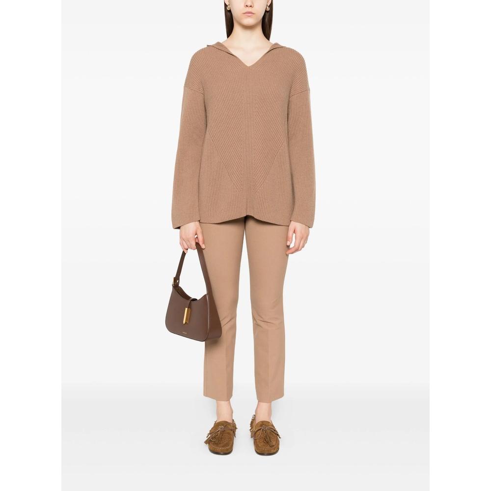 Max Mara Women’s Hooded V-Neck Knit Sweater