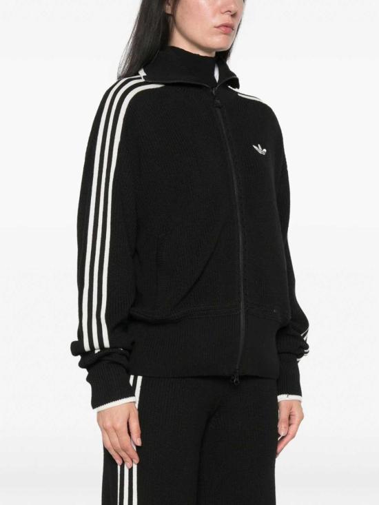 Adidas Black Chalk White Outerwear Jacket