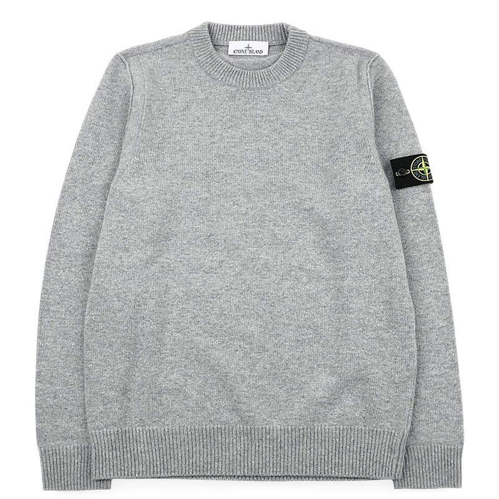 STONE ISLAND Men’s Lambswool Stitch Knit Sweater Melange Gra 5100072 S00A3 V0M60