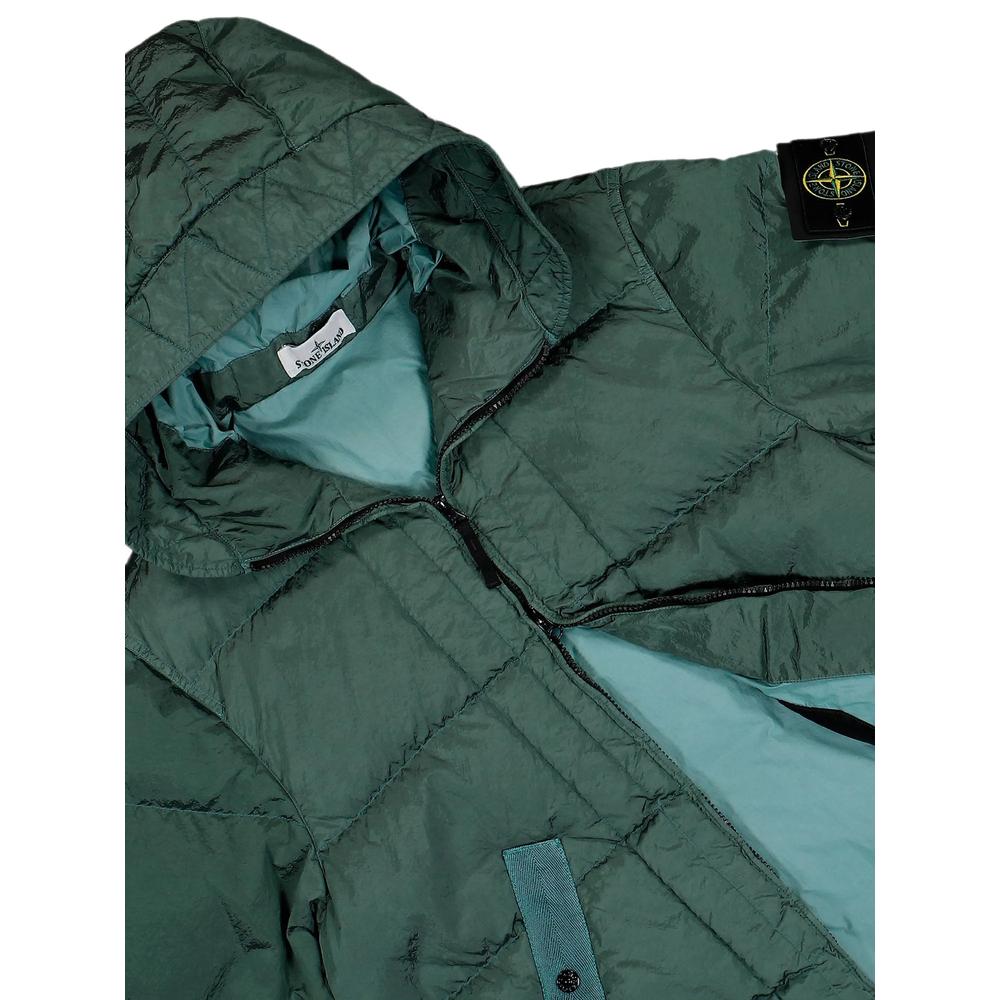 STONE ISLAND Black Nylon Down Puffer Jacket for Men