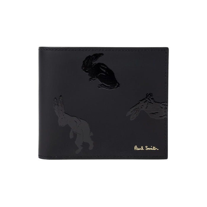 Paul Smith Logo Rabbit Black Bifold Wallet for Men M1A 4832 IRABBI 79