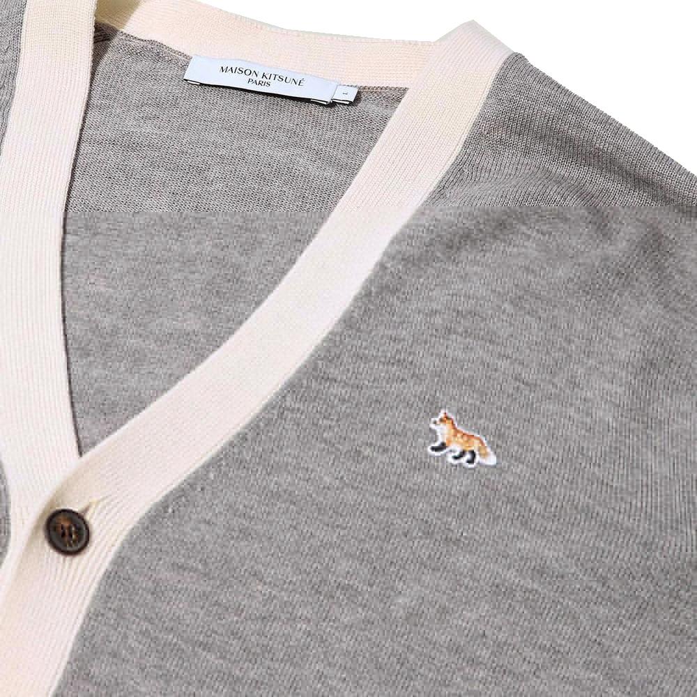 Maison Kitsune Women’s Bicolor Fox Cardigan