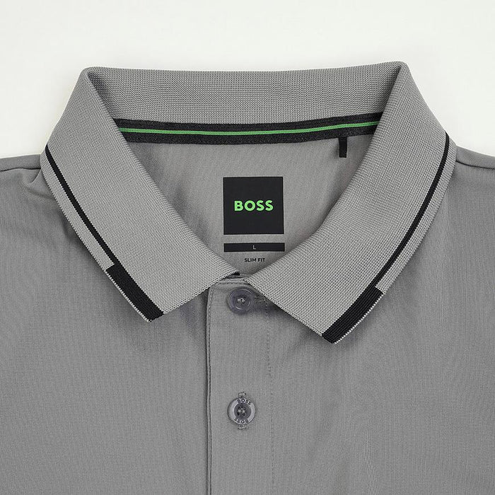 HUGO BOSS Men’s Slim Fit Polo T-Shirt Gray Cotton 505062 03