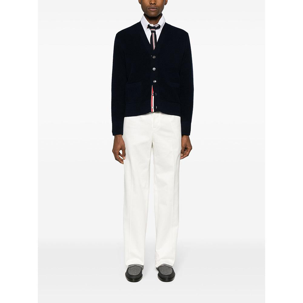 THOM BROWNE Navy Center Back Stripe Cardigan MKC556A Y1029 415