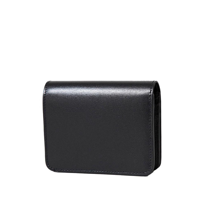 CELINE Compact Bi-Fold Wallet Gold Hardware Black Women’s