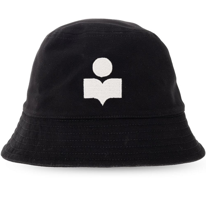 Isabel Marant HALEY Embroidered Bucket Hat Black Wool Men