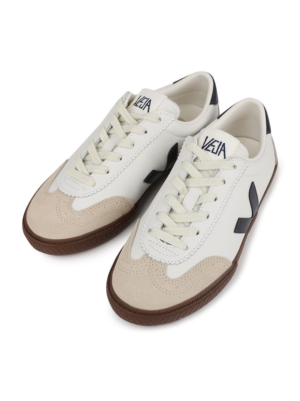 VEJA Volley Leather White Nautico Bark Low-Top Sneakers VO200353 1A