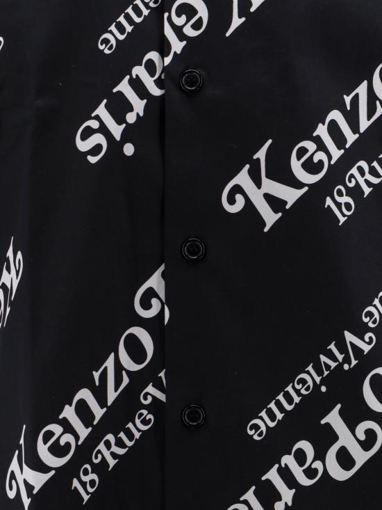 KENZO Black Short-Sleeve Shirt FE55CH1119P499
