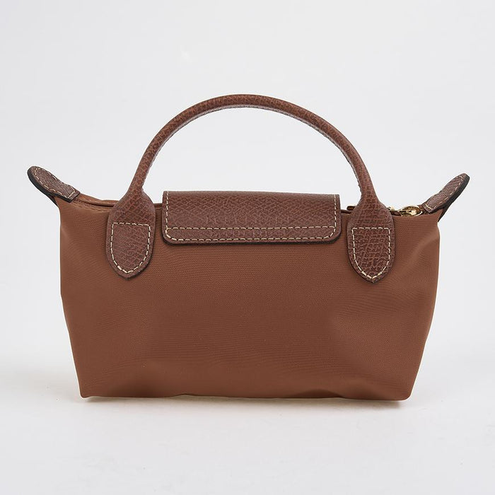 Longchamp Le Pliage Handle Pouch Women’s Nylon Clutch, Beige