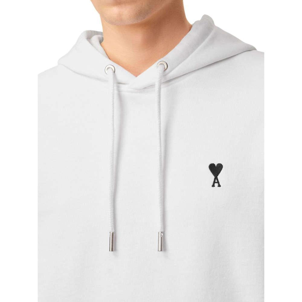 AMI Heart Logo White Hoodie Sweatshirt Unisex
