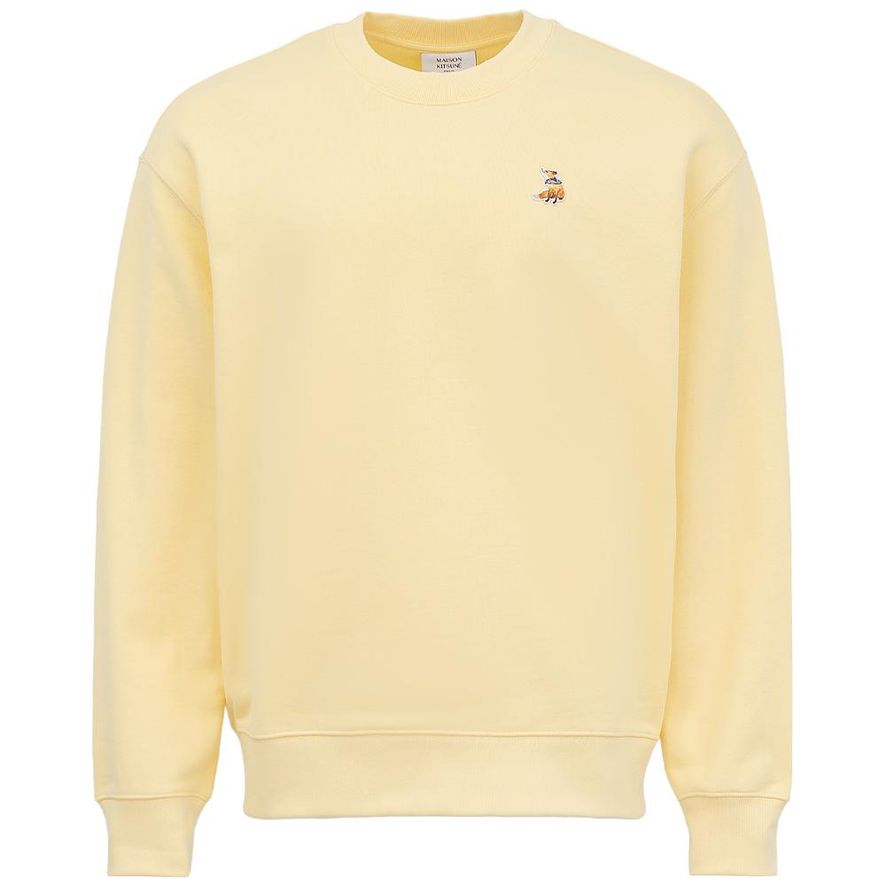 Maison Kitsune Dreaming Fox Comfort Sweatshirt Straw Yellow Men