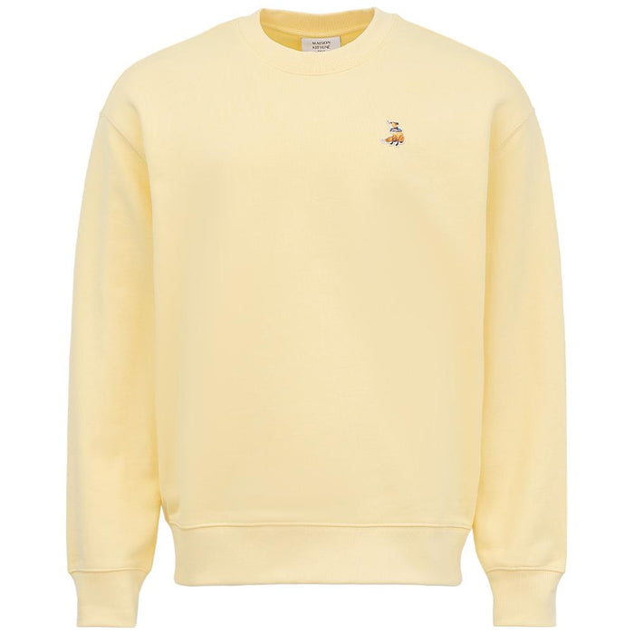 Maison Kitsune Dreaming Fox Comfort Sweatshirt Straw Yellow Men