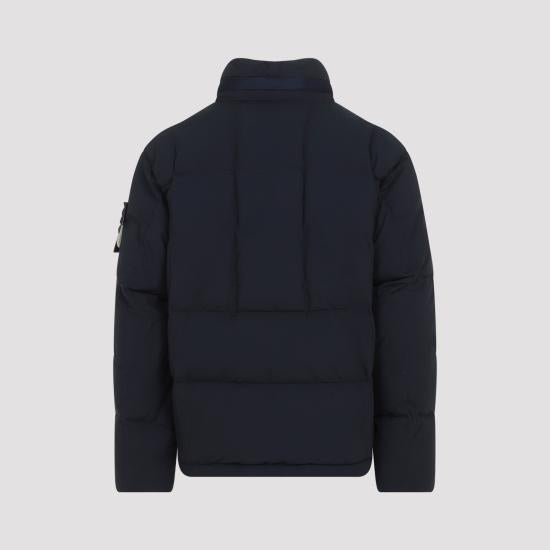 STONE ISLAND Cotton Nylon Tela Down Jacket 4100046 S0462 V0020 NAVY BLUE DOM