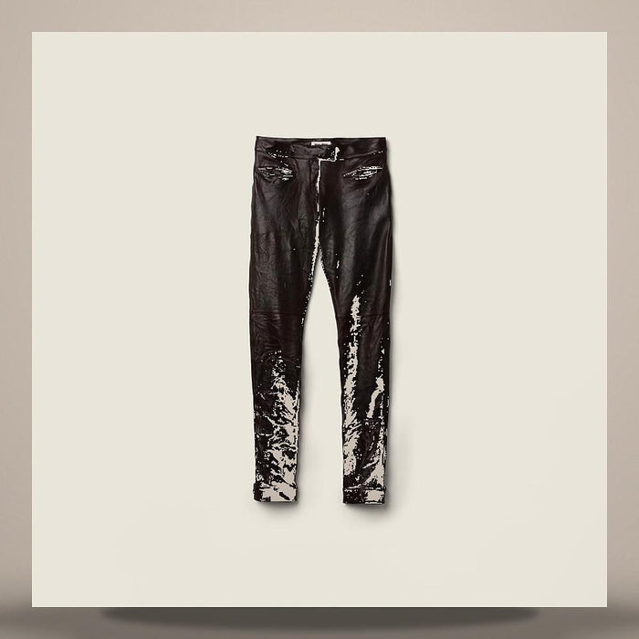 Miu Miu Black Leather Classic Pants MPP421 19E6 F0003