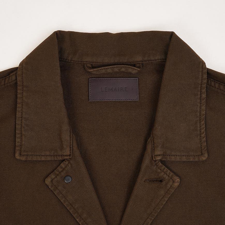 Lemaire Men’s Trucker Jacket Brown Cotton