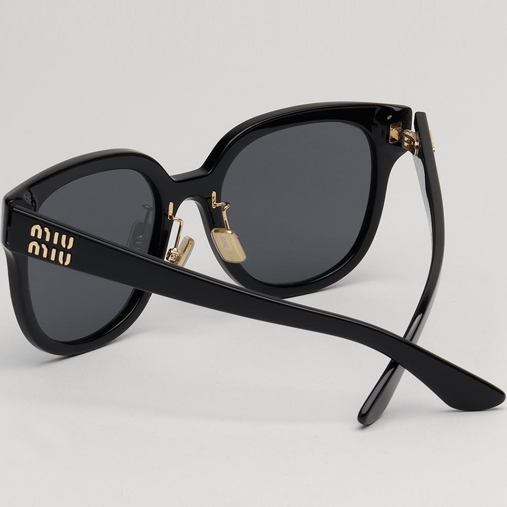 Miu Miu Black Acetate Square Oversized Unisex Sunglasses SMU01Z 1AB 5S0