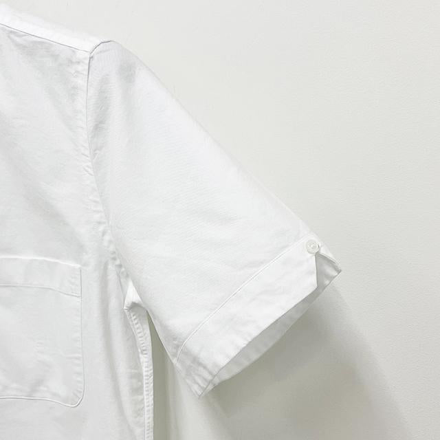 THOM BROWNE Men's Tricolor Grosgrain Trim Short Sleeve Shirt