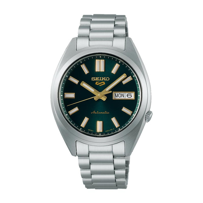 Seiko Green Silver Stainless Steel Seiko 5 Sports Men's Watch SRPL57K1