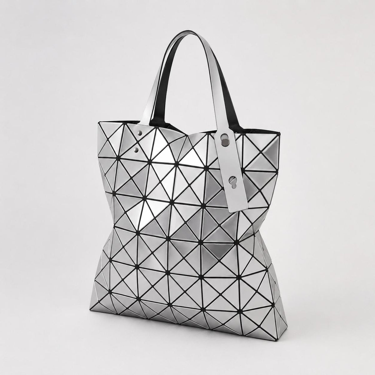 Issey Miyake Lucent 6x6 Tote Bag White Beige Silver AG053 AG053 AG053