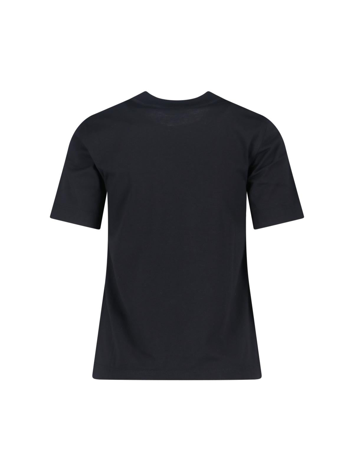 BURBERRY Short Sleeve T-Shirt Black Cotton Women’s Top